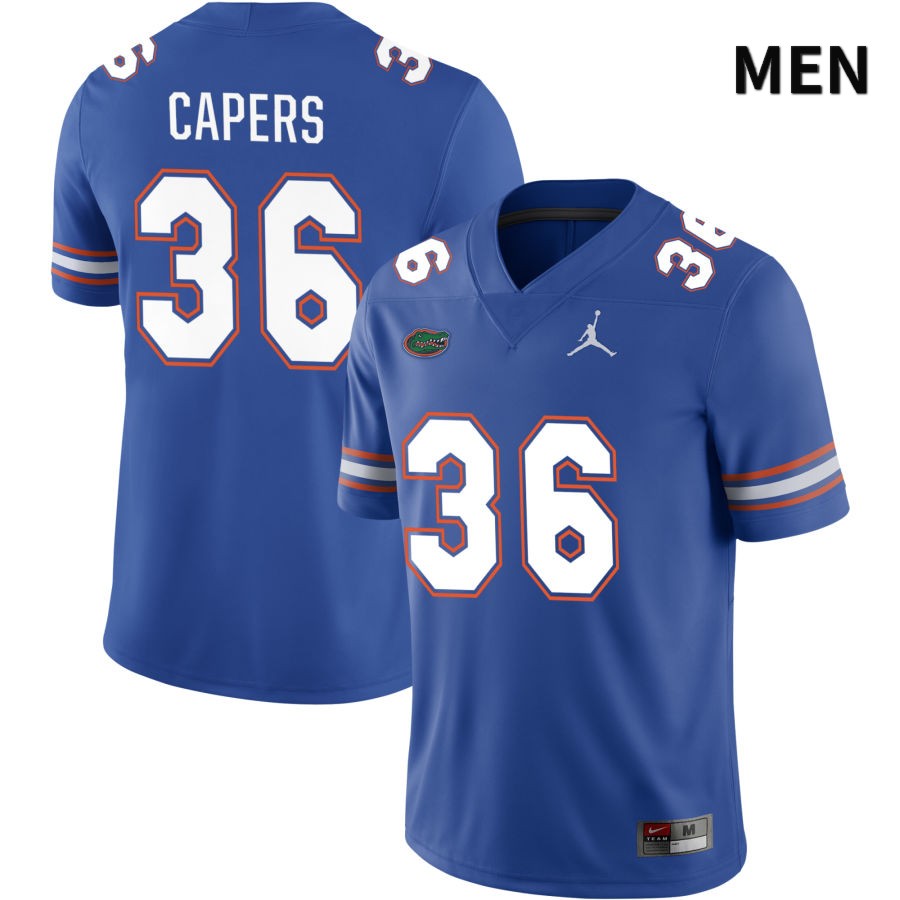 NCAA Florida Gators Bryce Capers Men's #36 Jordan Brand Royal 2022 NIL Stitched Authentic College Football Jersey TWY5764DP